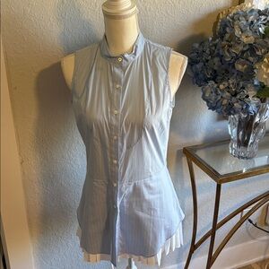 Derek Lam sleeveless striped button front top size extra small